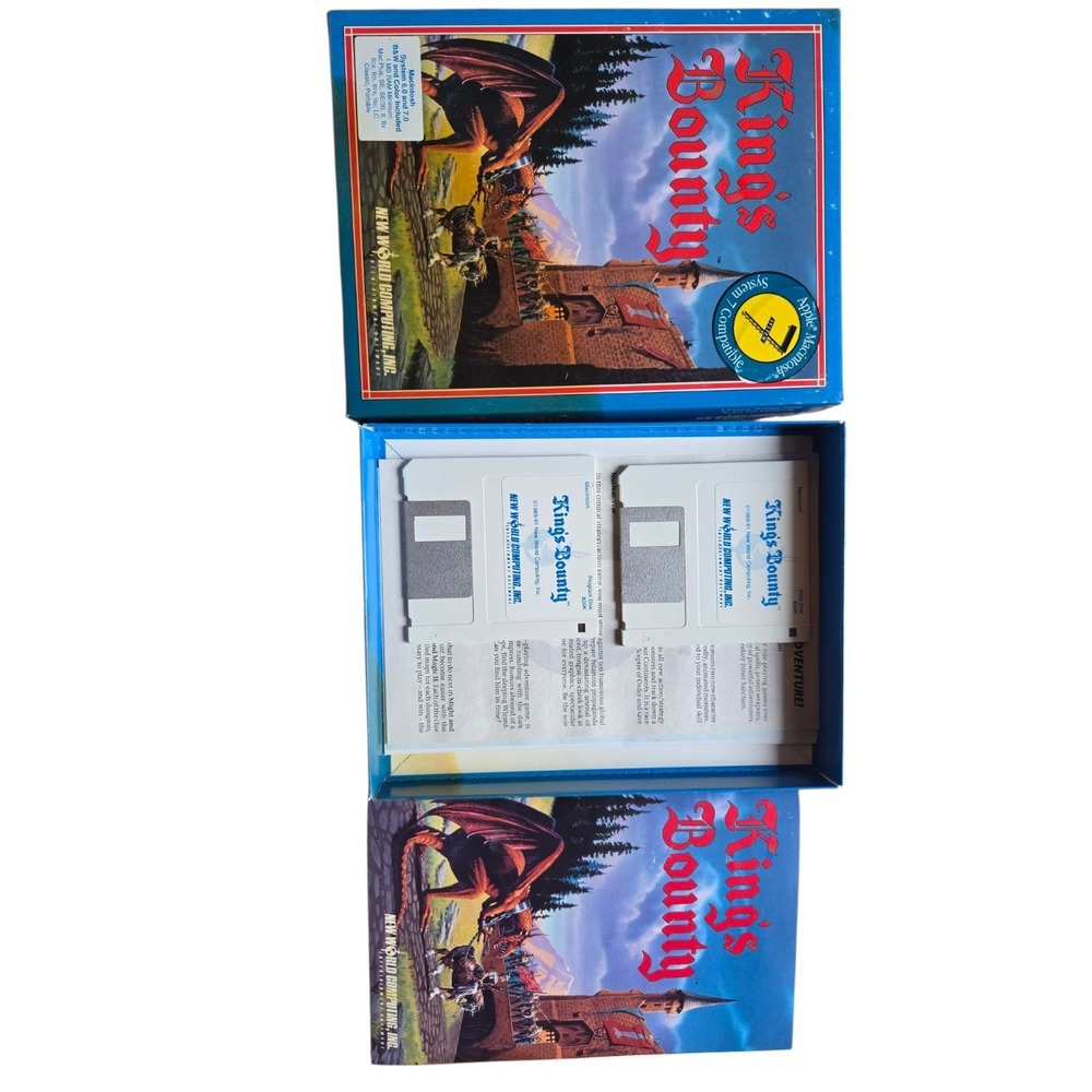 King's Bounty (Apple Series 7 Macintosh) Complete in Box With Original Receipt